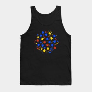 D20 Dice Meeple and Cards Nerdy Analog Gaming Tank Top